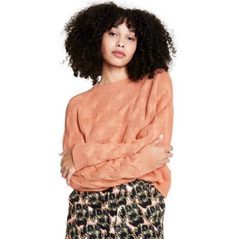 Rachel Comey x Target cotton blend salmon pink colored sweater XS #rachelcomey
